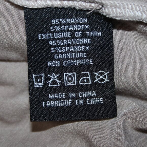 Charlie Paige Top Sz S/M Brown Floral Asymmetrical Tunic Rayon Spandex Top - Picture 10 of 13